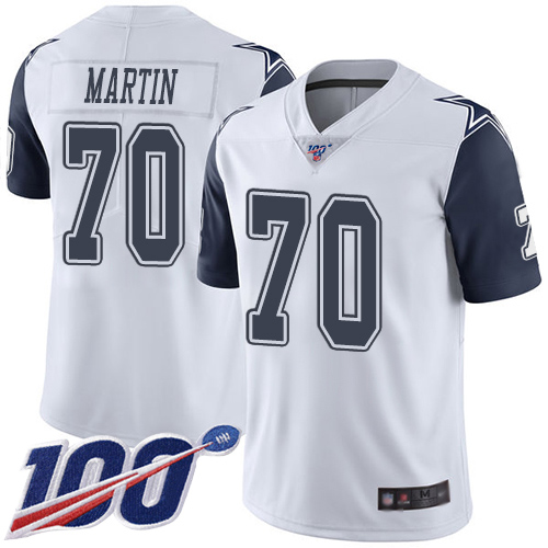 Men Dallas Cowboys Limited White Zack Martin 70 100th Season Rush Vapor Untouchable NFL Jersey